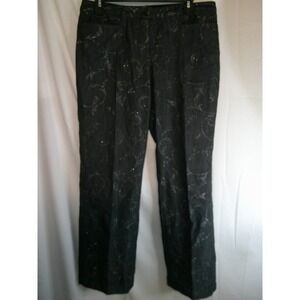 Black Embellished Pants Sparkle‎ Evening Party Career Trousers Size 8